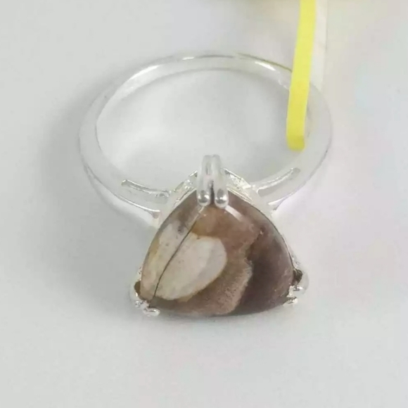 GENUINE JASPER 925 artisan STERLING SILVER RING - Picture 2 of 7